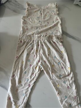 MinyMo Baby Girls Cream Apple Top and Pants Set Size 9M
